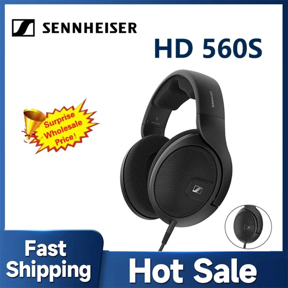 Sennheiser HD 560S Open Back Over Ear Audiophile Headphones Neutral Reference Sound Studio Mixing Wired Headset HD560S