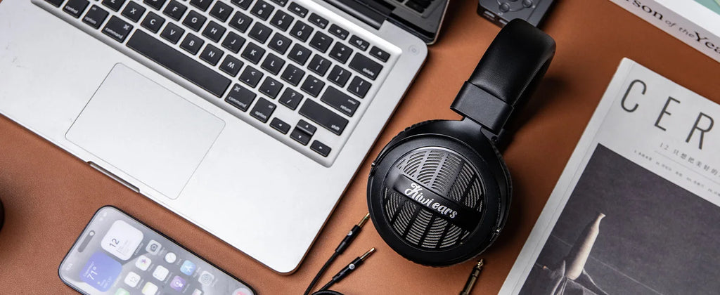 Kiwi Ears Ellipse Studio Grade Dynamic Driver Headphones with Floorstanding Speaker Tuning in a Headphones