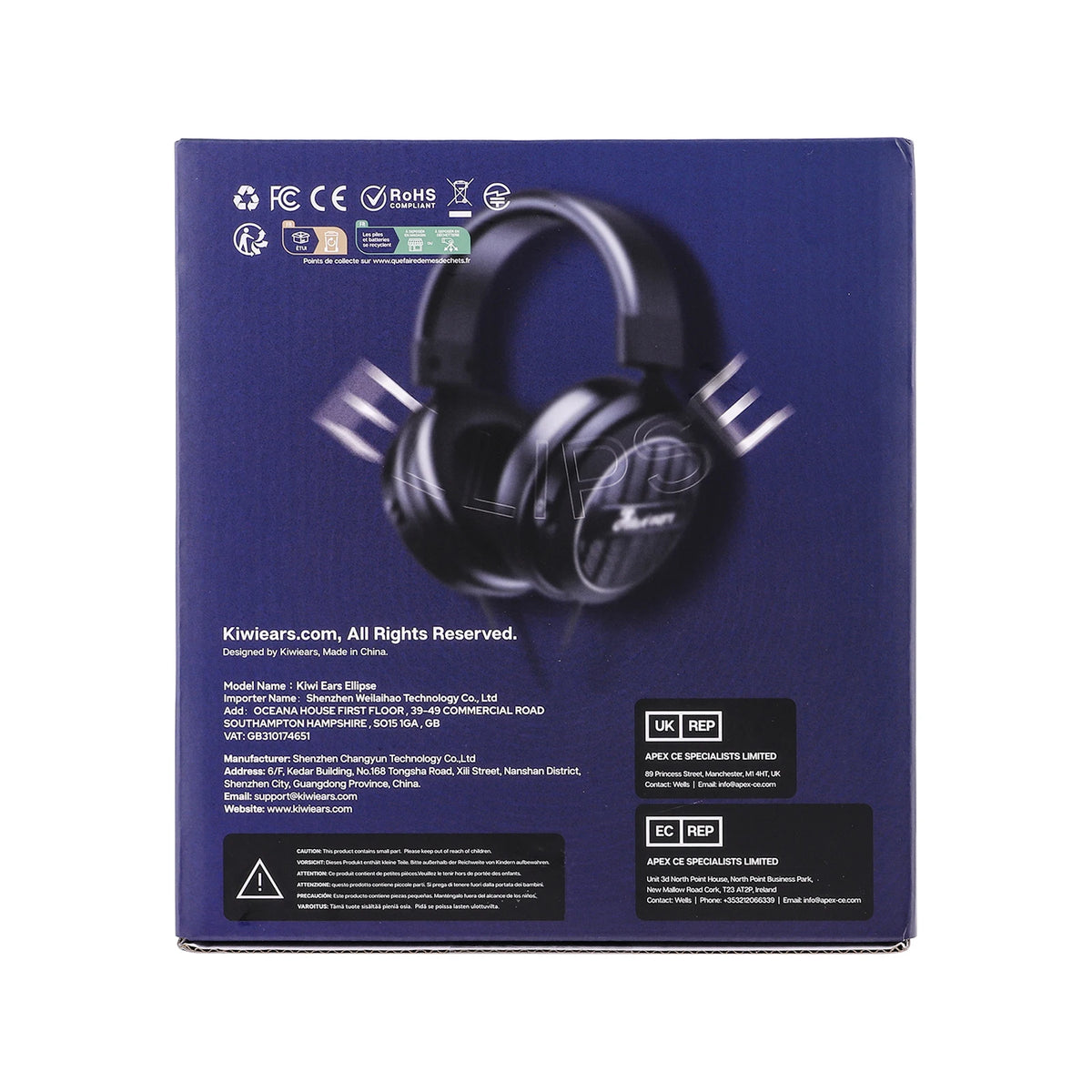 Kiwi Ears Ellipse Studio Grade Dynamic Driver Headphones with Floorstanding Speaker Tuning in a Headphones