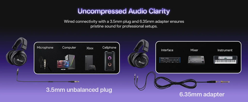 Kiwi Ears Ellipse Studio Grade Dynamic Driver Headphones with Floorstanding Speaker Tuning in a Headphones
