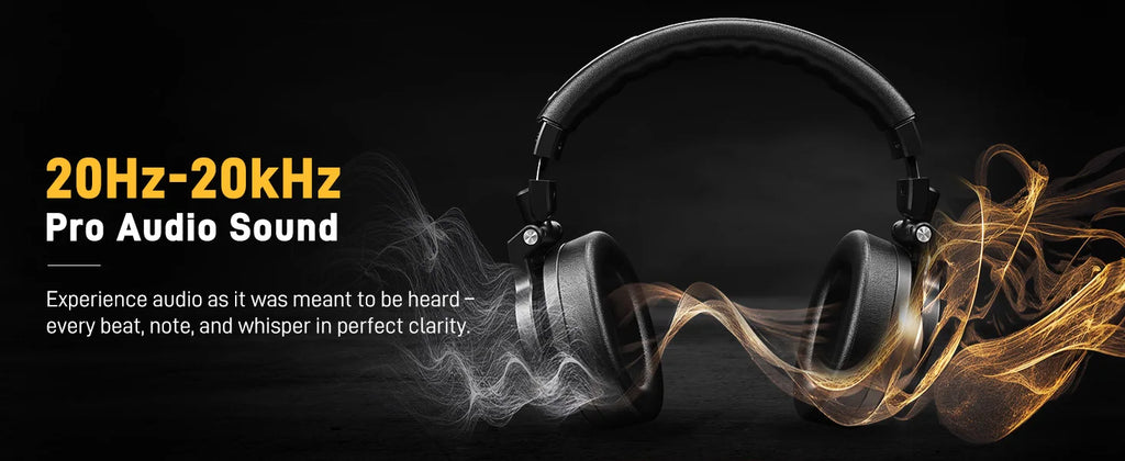 MAONO MH700 Studio Monitor Headphones Mixing DJ Headphone 50mm Driver Professional Over Ear Wired Headset for Recording Podcast